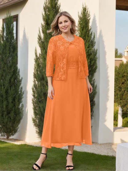 Mother of the Bride A-Line/Princess Dresses Featuring Applique and Jacket