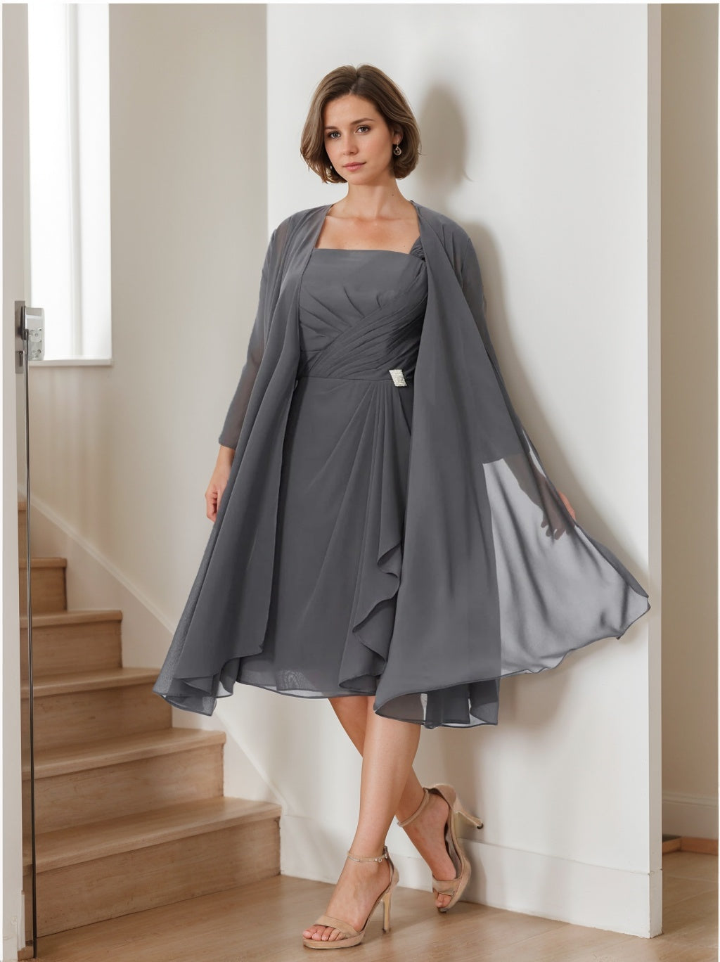 Mother of the Bride Princess A-Line Dresses with Jacket