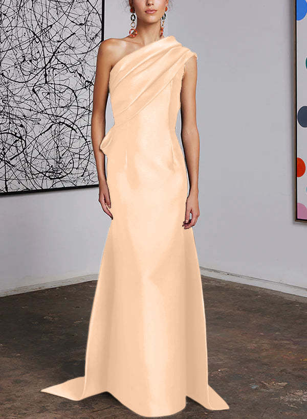 One-Shoulder Sheath/Column Gown for the Mother of the Bride
