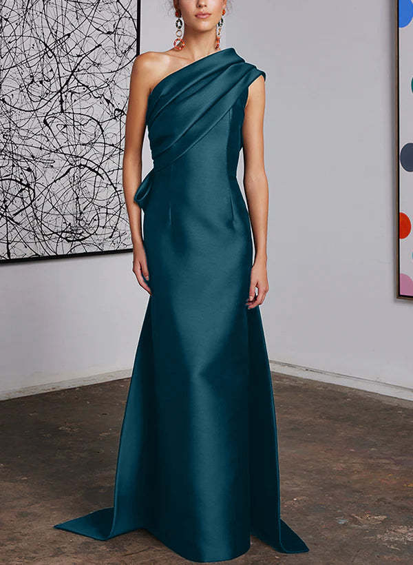 One-Shoulder Sheath/Column Gown for the Mother of the Bride