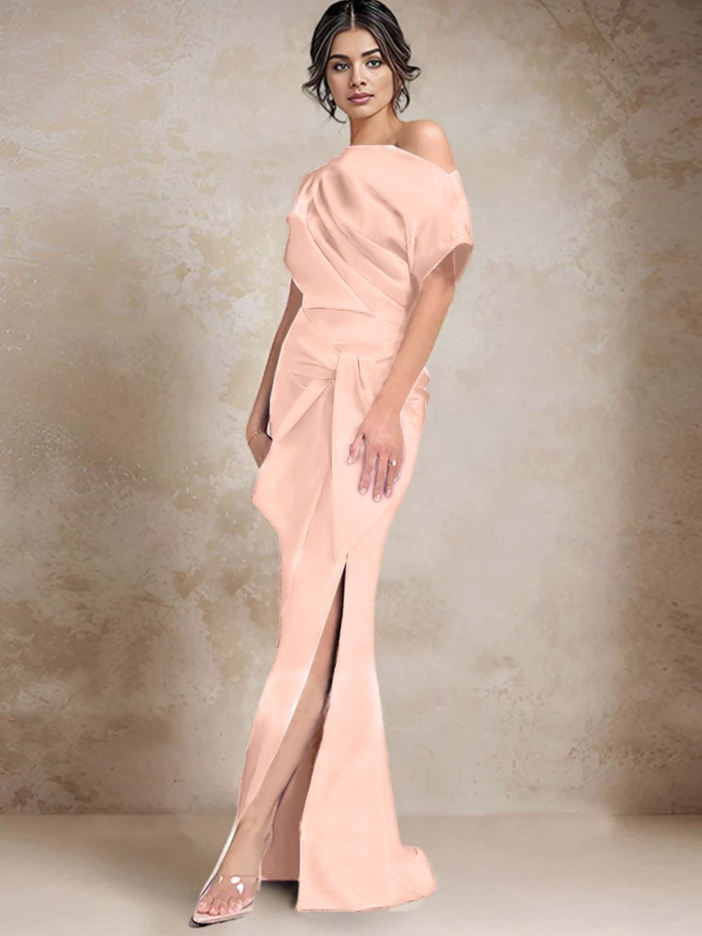 One-Shoulder Mermaid/Trumpet Mother of the Bride Dresses Featuring a Side Split