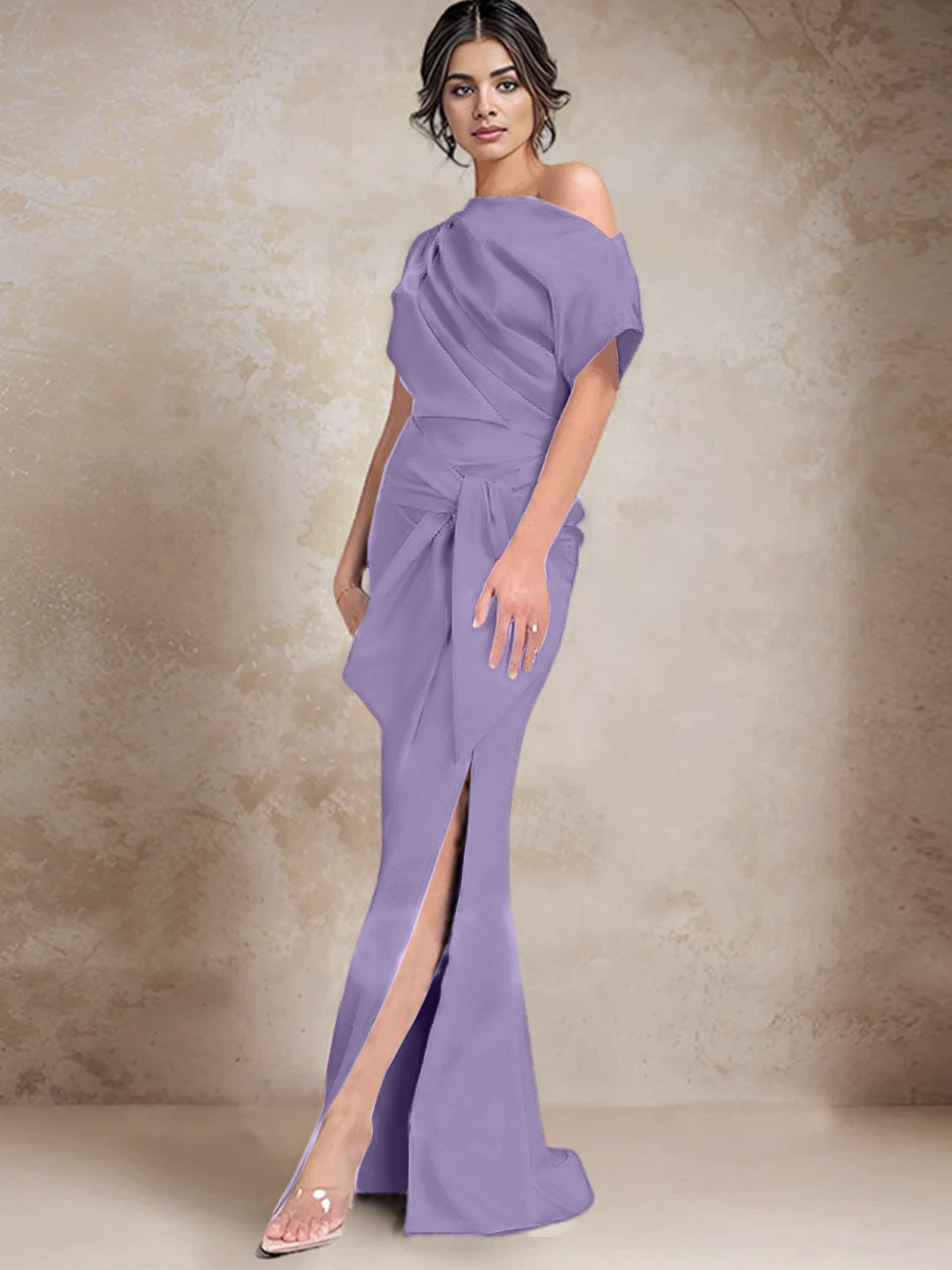 One-Shoulder Mermaid/Trumpet Mother of the Bride Dresses Featuring a Side Split