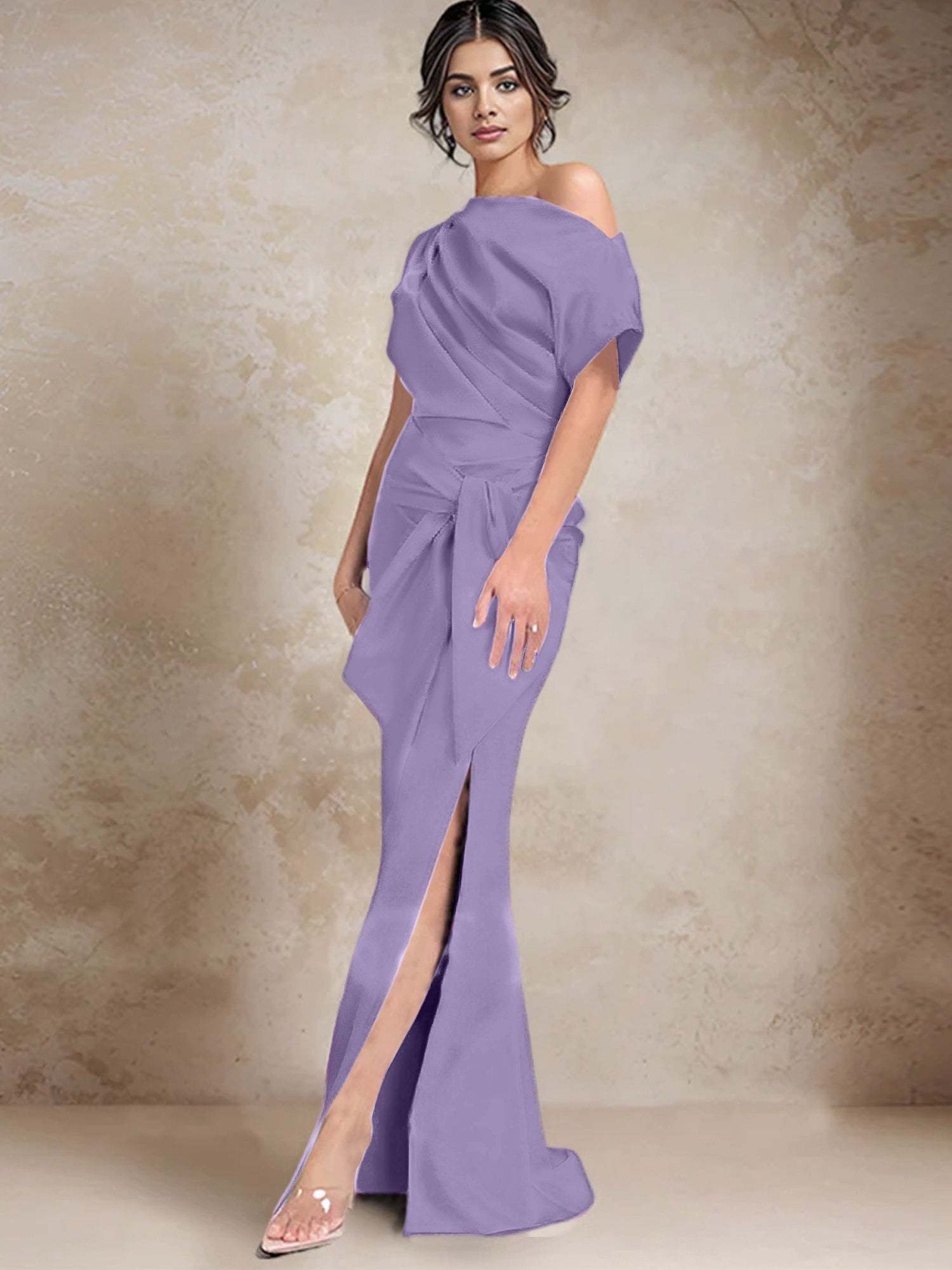 One-Shoulder Mermaid/Trumpet Mother of the Bride Dresses Featuring a Side Split