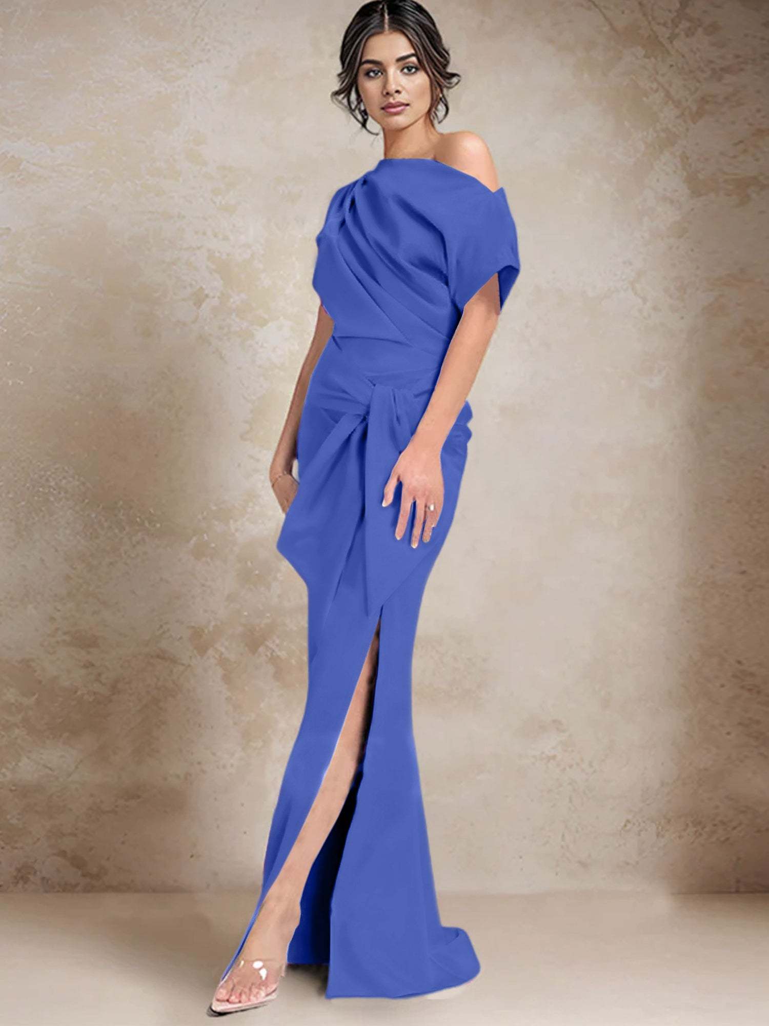 One-Shoulder Mermaid/Trumpet Mother of the Bride Dresses Featuring a Side Split