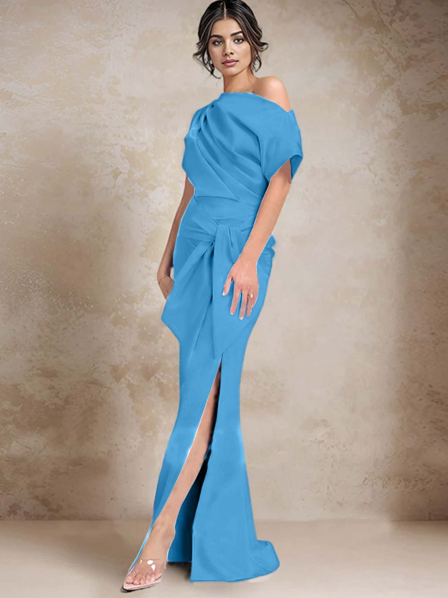 One-Shoulder Mermaid/Trumpet Mother of the Bride Dresses Featuring a Side Split