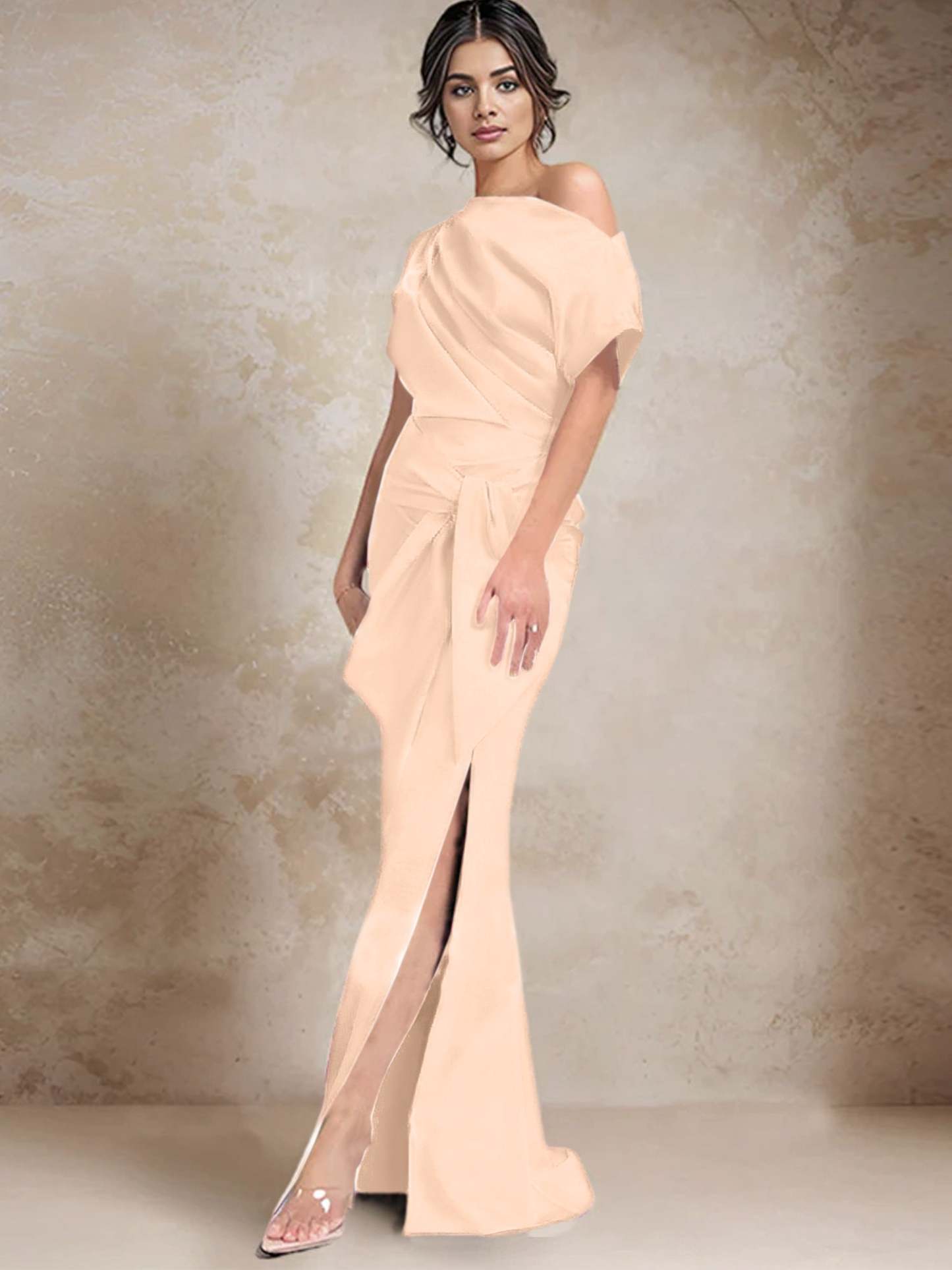 One-Shoulder Mermaid/Trumpet Mother of the Bride Dresses Featuring a Side Split