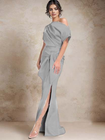 One-Shoulder Mermaid/Trumpet Mother of the Bride Dresses Featuring a Side Split