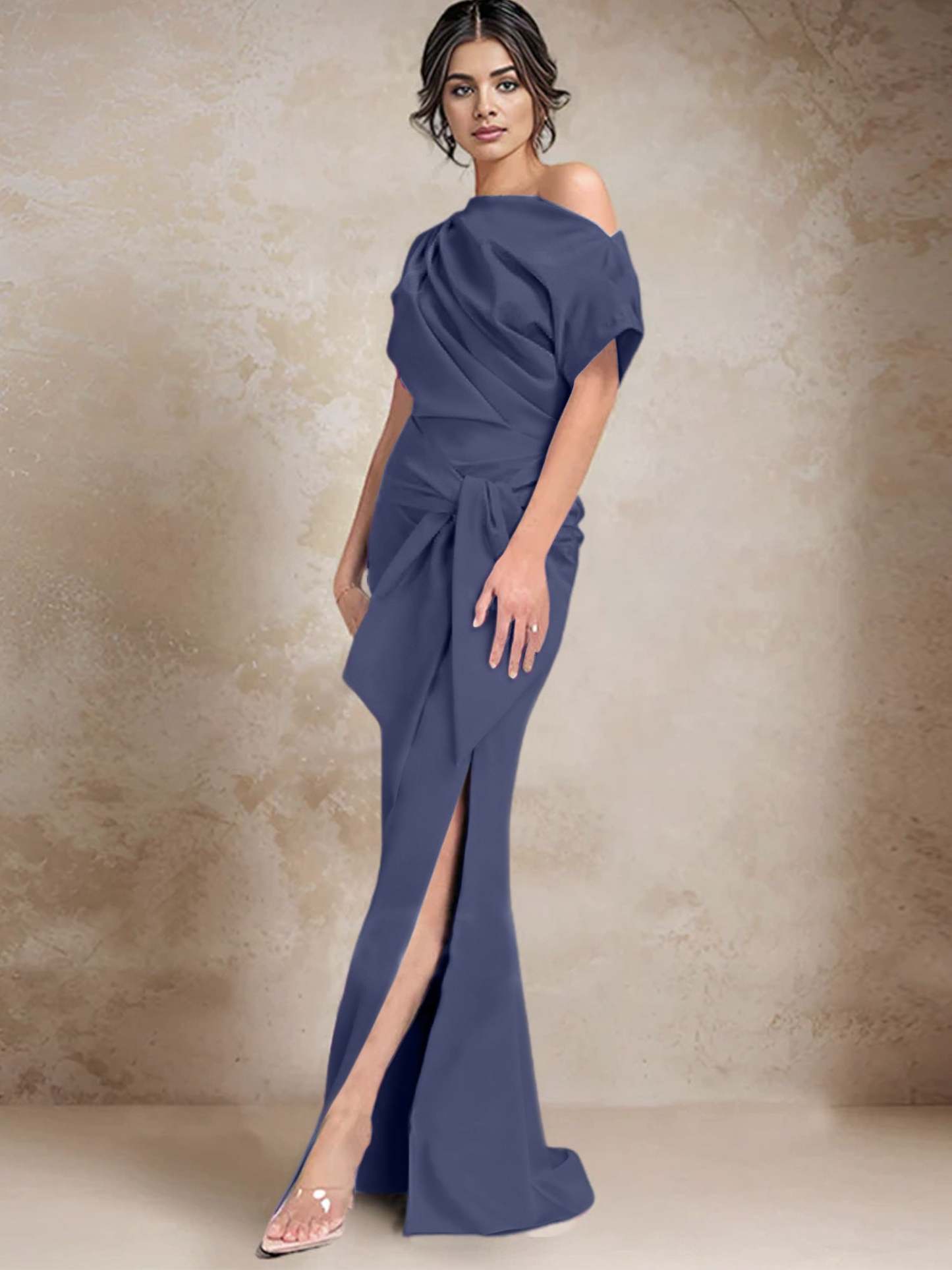 One-Shoulder Mermaid/Trumpet Mother of the Bride Dresses Featuring a Side Split