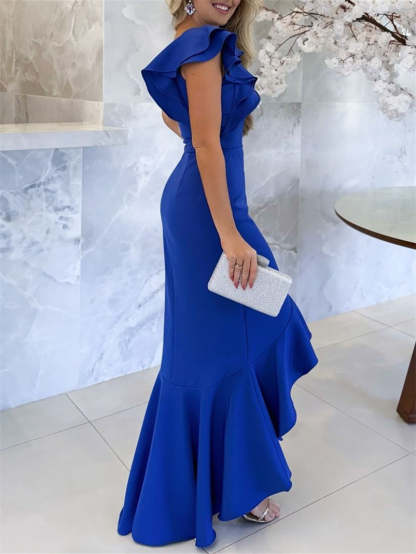 Asymmetrical One-Shoulder Mermaid/Trumpet Dress for the Mother of the Bride