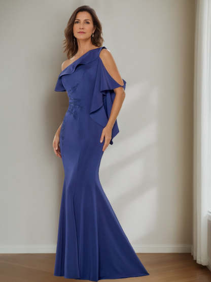 Asymmetric A-Line Princess Ankle-Length Mother of the Bride Gown