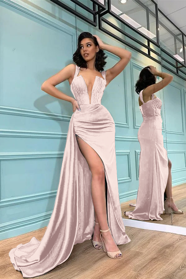 Mermaid Dark Green Evening Dress With Slit