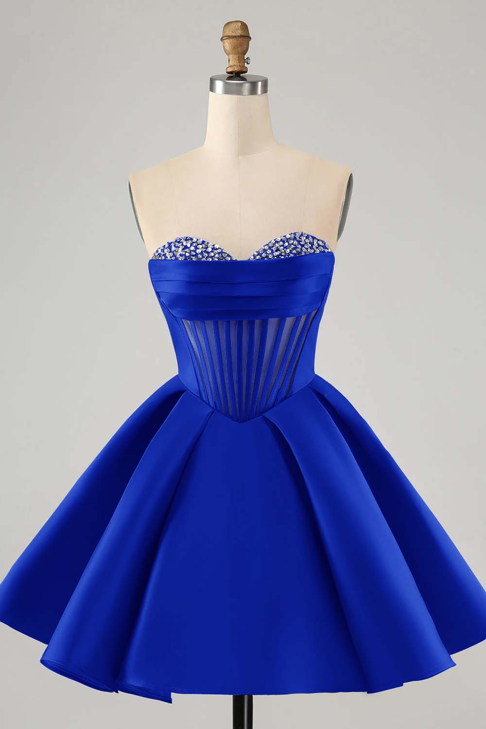 Fuchsia Beaded Sweetheart Fascinating Bud Short Mini cocktail Dress