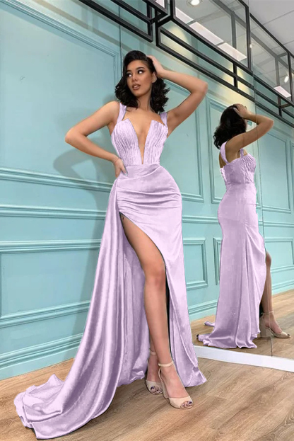 Mermaid Dark Green Evening Dress With Slit