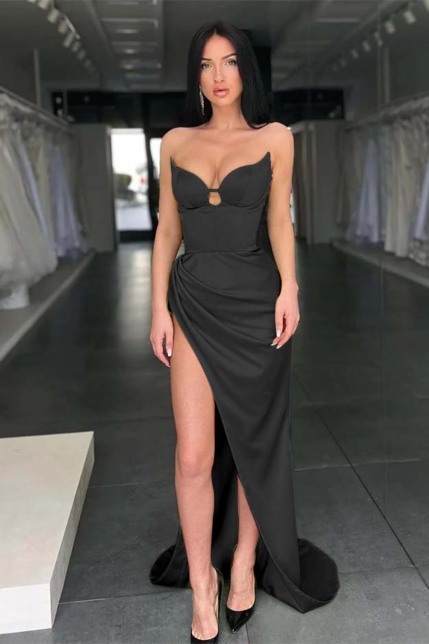 Light Green Mermaid Sweetheart Evening Dress With Split