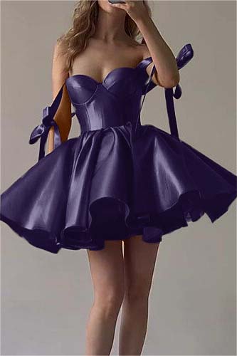 Charming Fuchsia Strapless Sweetheart Short Bud cocktail Dress