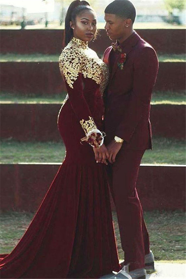 High-Quality Burgundy Notched Lapel Prince Suit for Groom