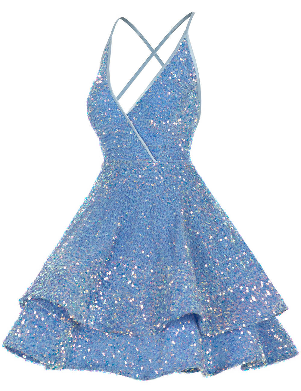 Charming V-Neck Sequins Short Mini cocktail Dress