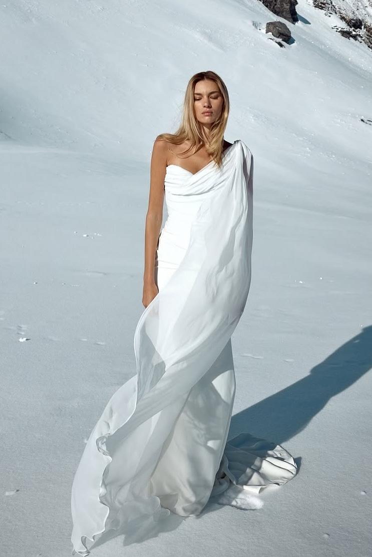 One Shoulder Sleeveless Mermaid Long Formal Dress With Pleated