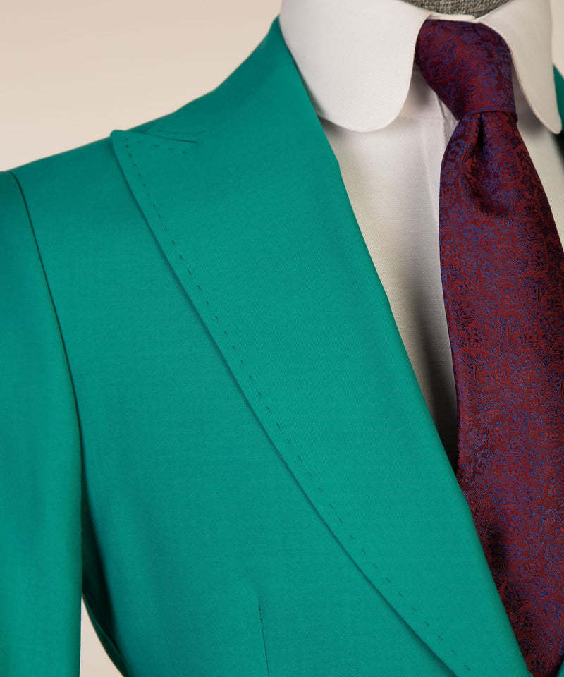 Fashion Dominic Green Peaked Lapel Three-Piece Prom Suits