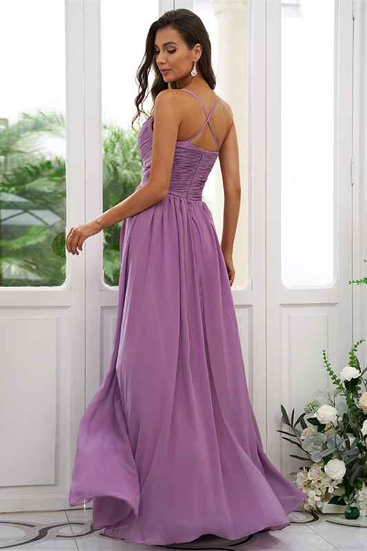 Chiffon Sleeveless Bridesmaid Dress