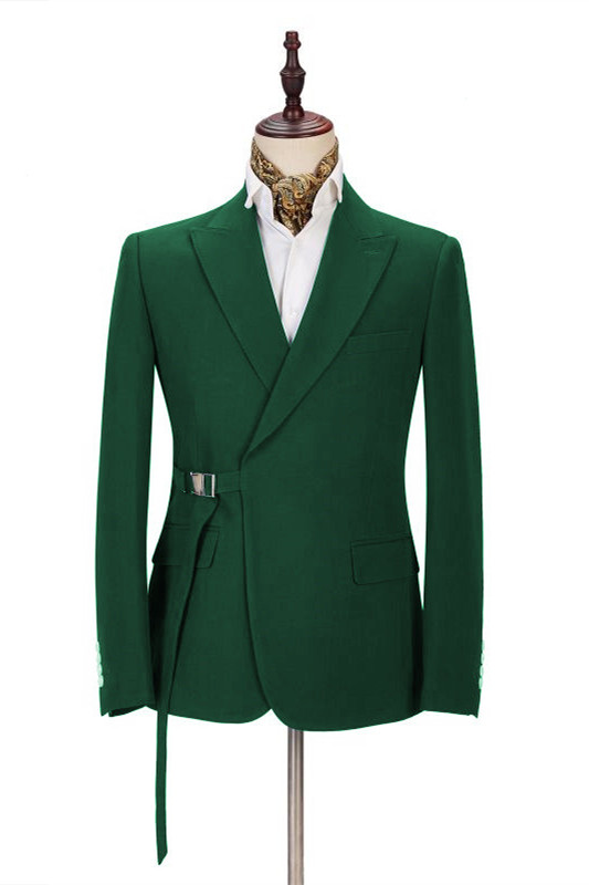 Glitter Green Best-Fitted Summer Wedding Suit Ideas