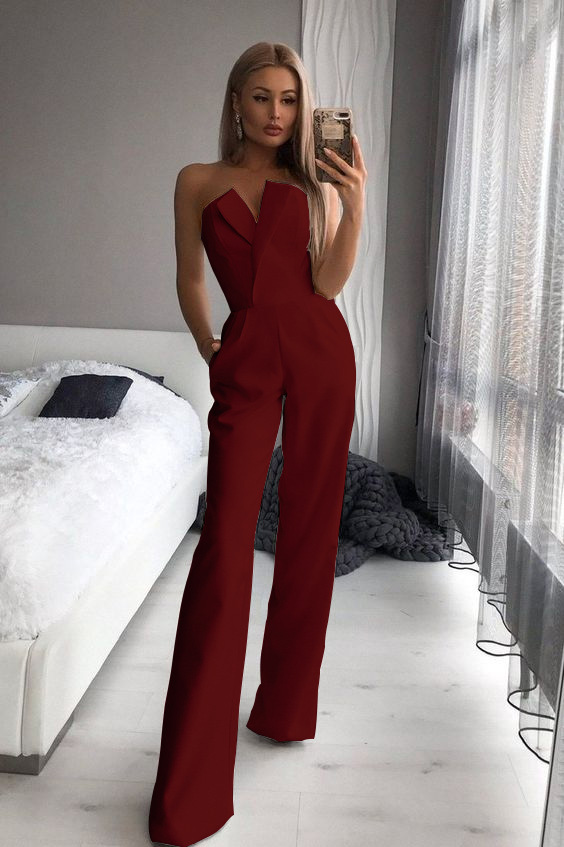 Gorgeous Strapless White Jump Suit