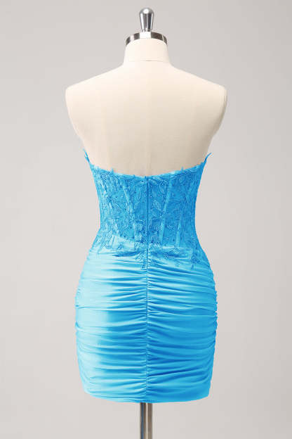 Sweetheart Red Corset Dress with Beading for Homecoming