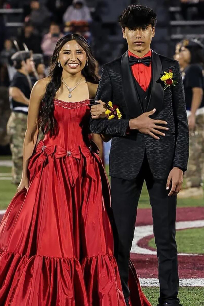 Long Satin A-Line Prom Corset Dress in Pink with Strapless Design and Bows