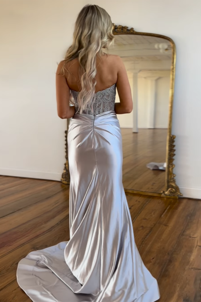 Long Sweetheart Corset Prom Dress in Royal Blue with Mermaid Silhouette and Appliques