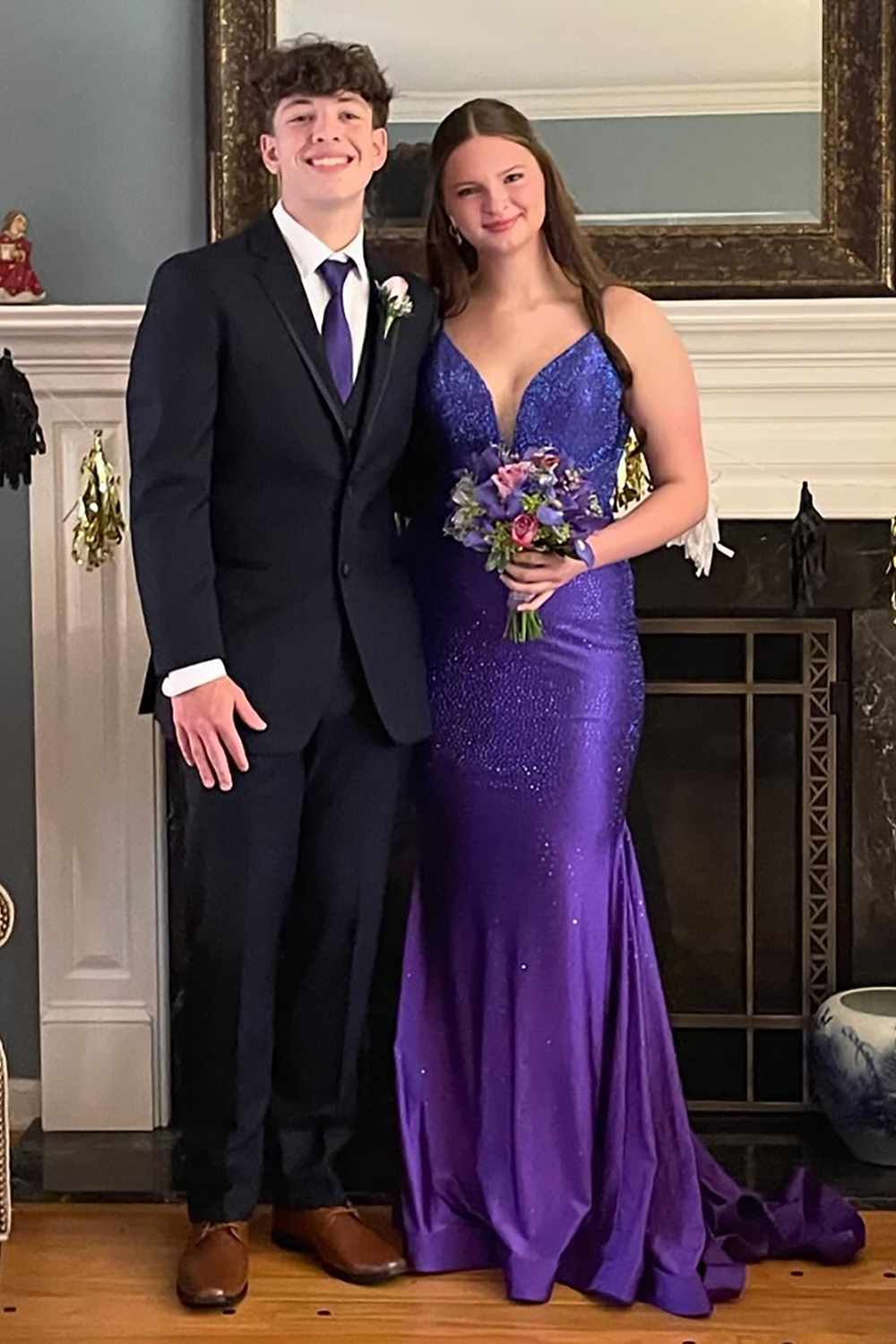 Long Red Prom Dress with Mermaid Silhouette Spaghetti Straps and Beaded Backless Design