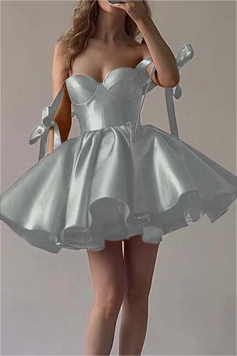 Charming Fuchsia Strapless Sweetheart Short Bud cocktail Dress