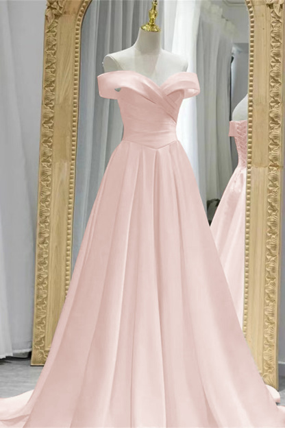 Gorgeous Sweetheart White Off-The-Shoulder Evening Dress A-Line With Lace-Up
