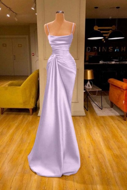 Cabernet Spaghetti Strap Sleeveless Pleated Formal Dress Mermaid With Ruffles