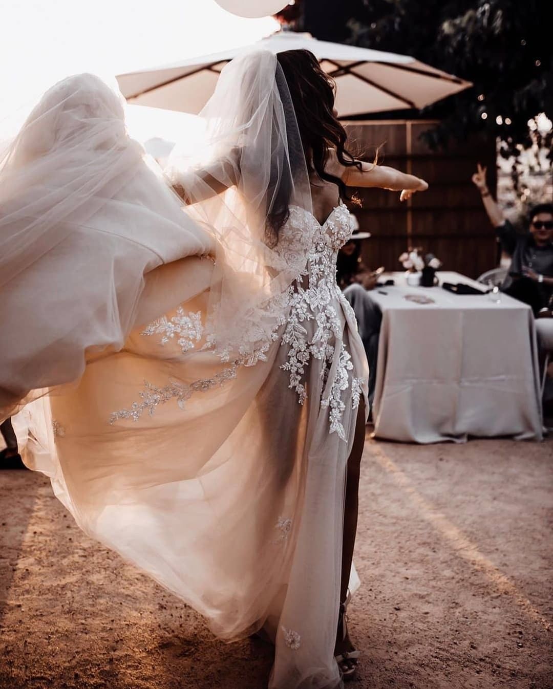 Modern A-Line Sweetheart 3D Floral Long Wedding Dress with Lace Tulle
