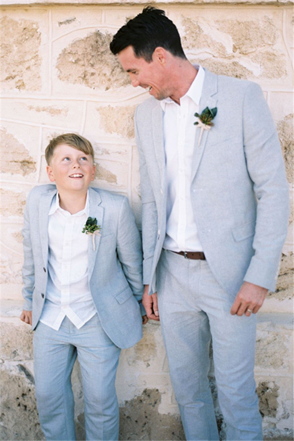 Casual Linen Two-Piece Marriage Blazer Suit Homecoming Tuxedos