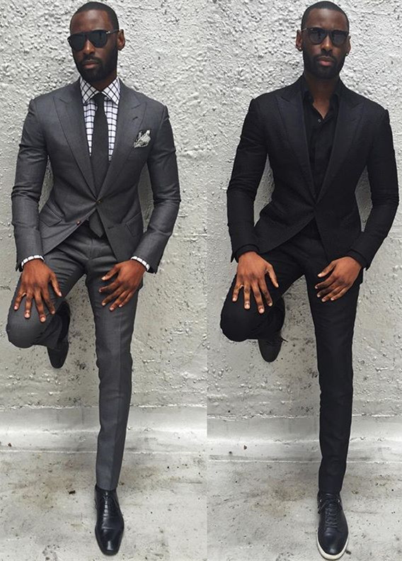 Fashion Casual Dark Gray Wedding Suits for Groom