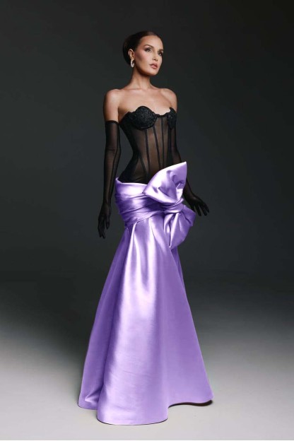 Strapless Sweetheart Sleeveless Long Mermaid Formal Dress With Gloves