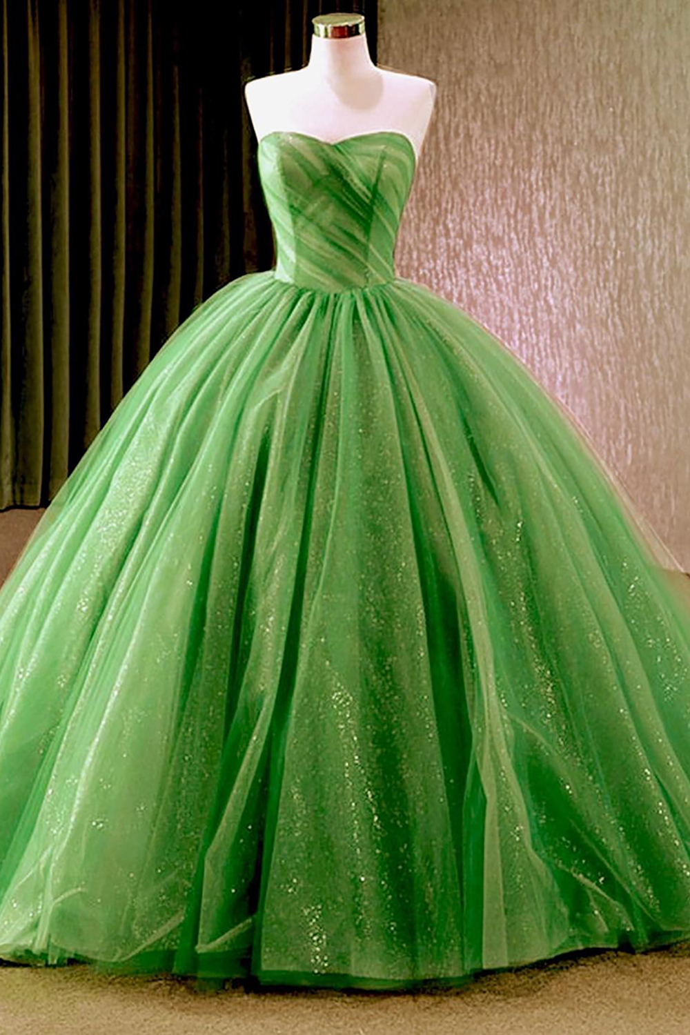 Strapless Fuchsia Princess Ball Gown for Quinceanera