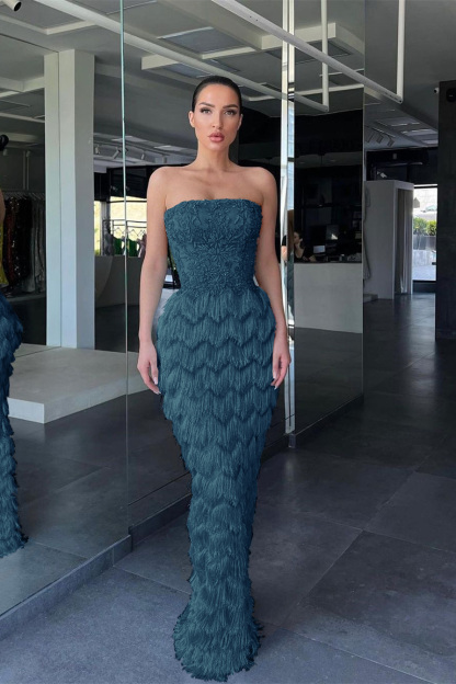 Amazing Sky Blue Mermaid Formal Dress Sleeveless With Appliques