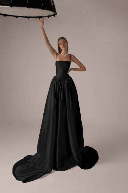 Spaghetti Strap Sleeveless A Line Long Formal Dress With Pleated