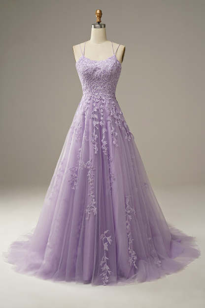 Yellow Princess Prom Dress with Spaghetti Straps