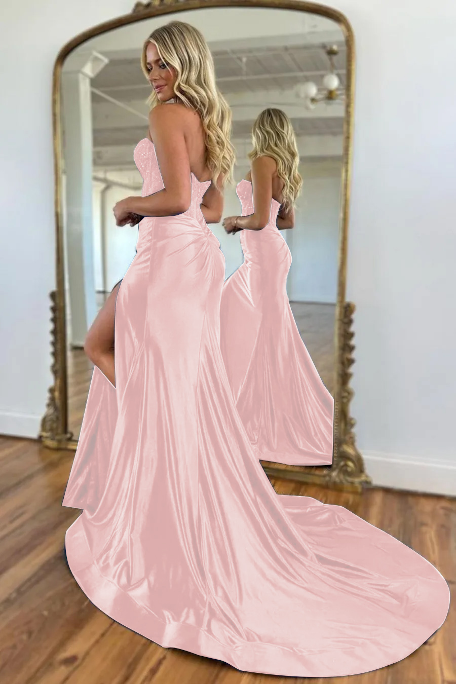 Long Sweetheart Corset Prom Dress in Royal Blue with Mermaid Silhouette and Appliques