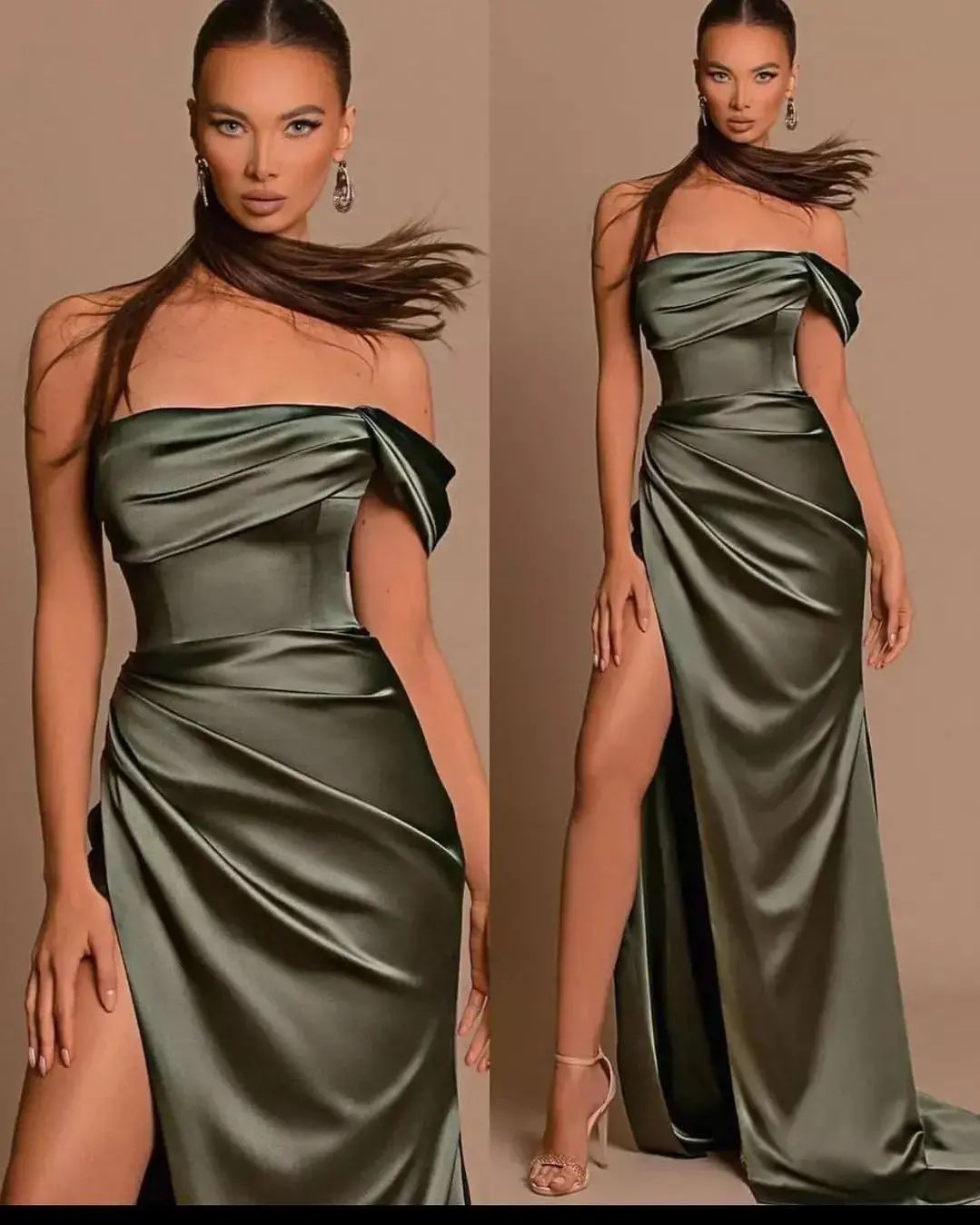 Slim Sleeveless Evening Dress With Split