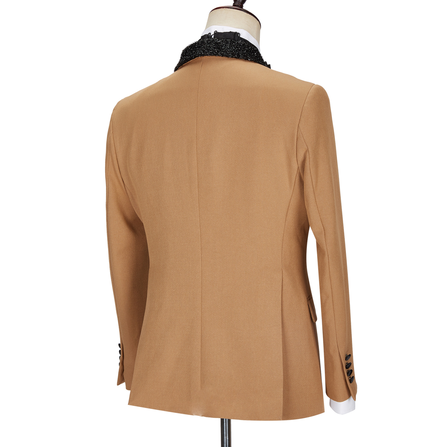 New Arrival Khaki One-Button Sparkle Shawl Lapel Men's Suits