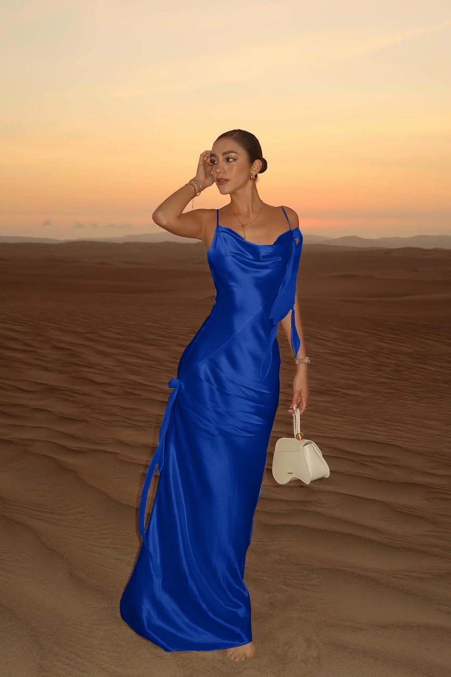 Spaghetti Strap Backless Sleeveless Long Mermaid Formal Dress With Pleated