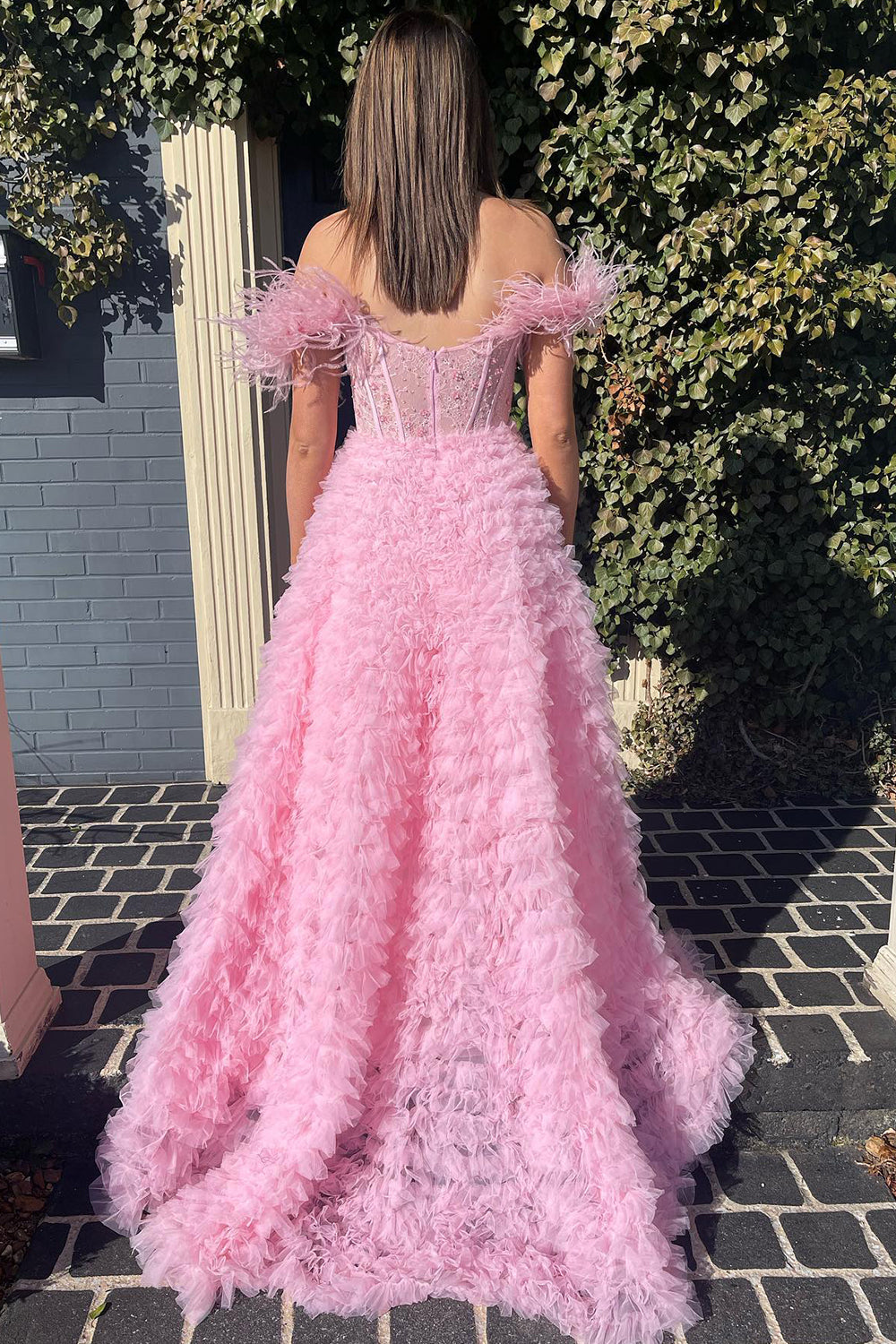 Princess Prom Dress in Red with Off-the-Shoulder A-Line Design