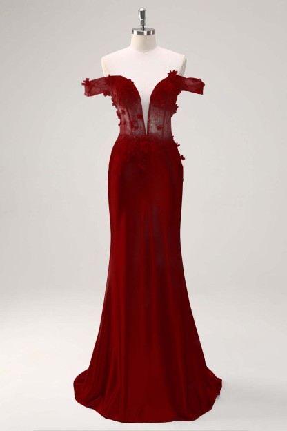 Strapless Sleeveless Long Mermaid Formal Dress With Appliques Pleated