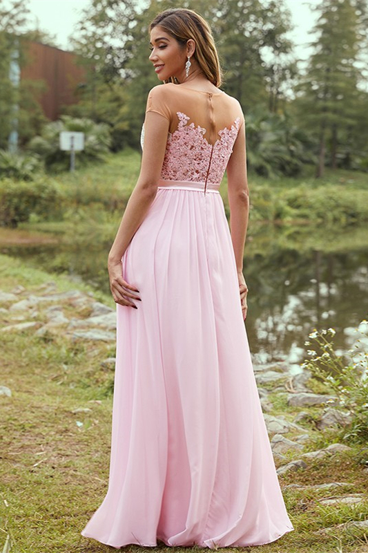 Cap Sleeve Bridesmaid Dress with Split
