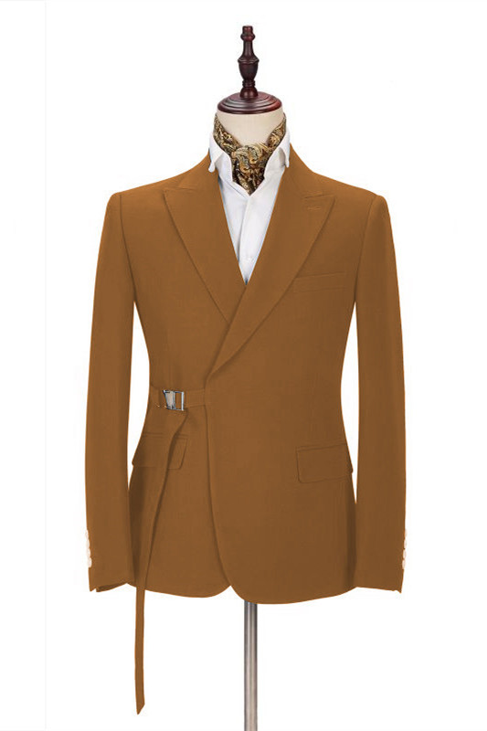 David Stylish Peaked Lapel Two-Piece Prom Attire for Guys