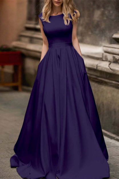 Cap Sleeves Wedding Dress with Pockets